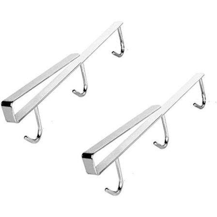 Kaffemugg Hållare - 304 Rostfritt Stål, Koppställ Under Hylla, Passar för Skåpet 0,8" eller Mindre (Primär Färg, 2 Stycken)