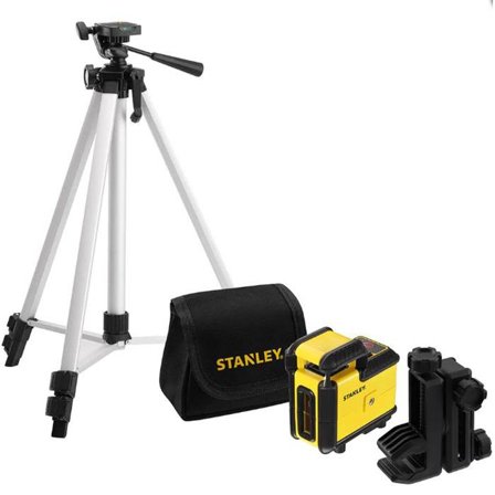 STANLEY 360 Set Krysslaserpakke med rød laser, stativ og veske, Laserinstrumenter