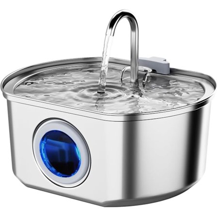 Kattefontæne, 3,2L Trådløs Automatisk Kæledyrsfontæne med Vandstandsvindue til Katte og Hunde med Bevægelsessensor, Batteridrevet[GPA]