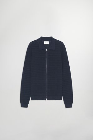 NN07 Gustav 60016 Sweater male Blue Organic Cotton