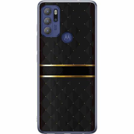 Motorola Moto G60s Genomskinligt Skal Golden Stripes