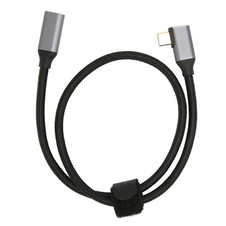 USB C till USB C 3.1 Gen 2 Kabel Rätvinklig 90 Grader Hane till Hona 100W 20V 5A Laddning 4K 60Hz Höghastighets ​​10Gbps Kabel 0.5m