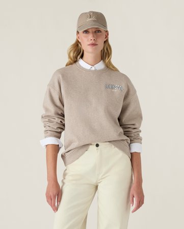 Lexington Lexington logo sweatshirt, ljusbrun melerad