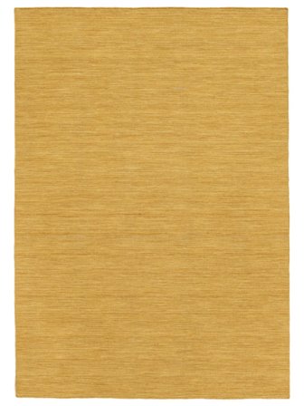 Alfombra De Lana Lisa Handloom Flat Amarillo Grande