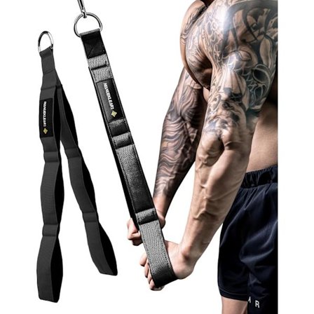 Triceps Tau Feste - Forbedret Bevegelsesområde Kabelhåndtak for Pushdowns, Curls, Face Pulls, Profesjonell Gymbruk