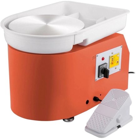 Pladespiller - Elektrisk - 28cm - Inkl. tilbehør - 350W - 220V - Orange - Drejning