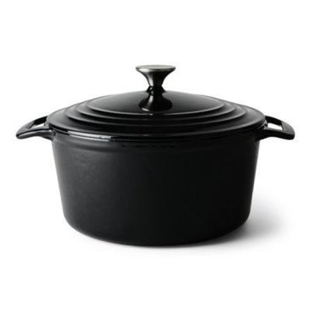 Gjutjärnsgryta Emaljerad Svart 4 L Rund Senso Kitchen