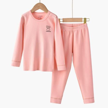 Thermal Pyjamasset För Flickor Med Elastisk Midja Med Långärmade Nattkläder
