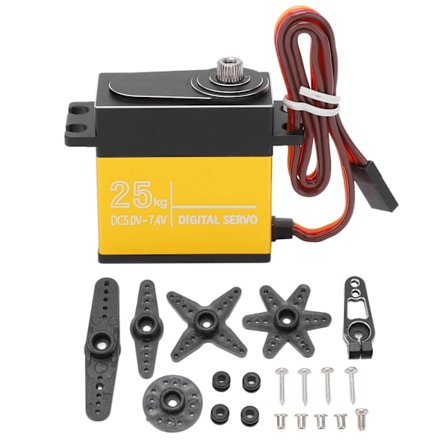 2 stk. 25KG RC Servo Gear Vandtæt DC Motor Metal Styretøjsmotor Gear til 1:8 1:10 RC Bil og Skib