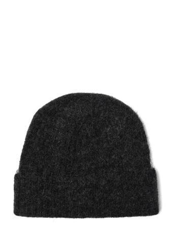 Beanie Seamless Rib Mohair Accessories Headwear Beanies Sort Schnayderman's