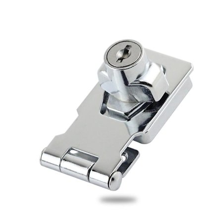 Låsbeslag i zinklegering med hänglås och nyckel