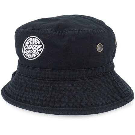 Rip Curl - Wetty Icon Hat Black Bucket Bucket Black Hat - @ Hatstore