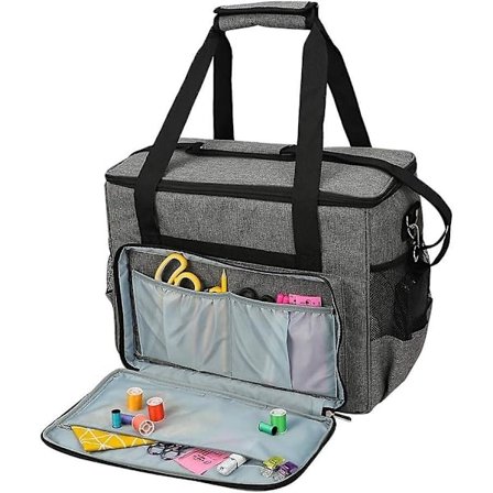 2024 Ny Symaskine Taske Vandtæt Bærbar Stor Kapacitet Rejsetaske 600D Oxfordstof Blå Pakke med 1X Grå