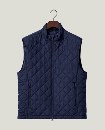 Lexington Klassisk quiltet vest, mørkeblå