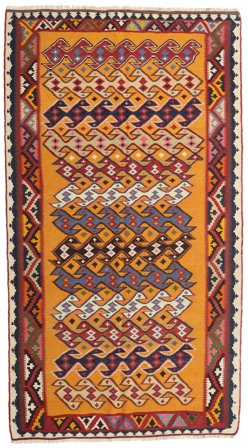 Kelim Vintage Matta Orientalisk Röd/Orange (Ull, Persien)