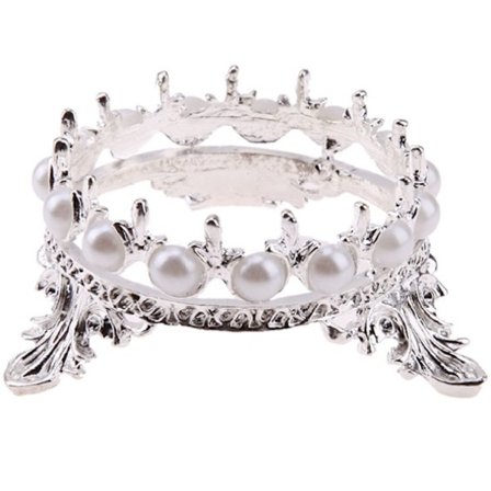 Penselhållare / penselställ i form av en krona - Silver