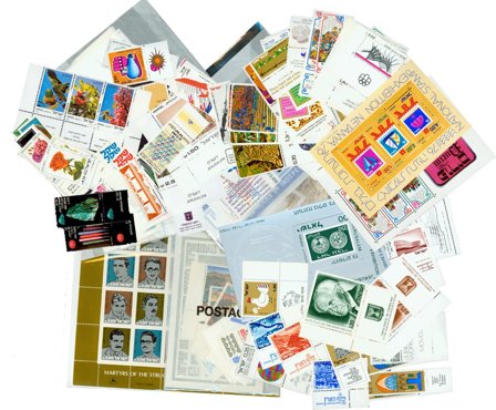 Israel 1974-83 - Postfrisk samling med tabs og miniark
