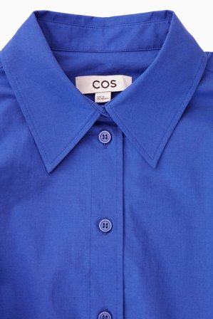 COS Women's Vestido Camisero Midi Sin Mangas in Azul