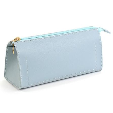 Læder Blyantsæske Lille Blyantsæske Slank Design Speciel Preppy Blyantpung Makeup Kosmetikpose (c-1)