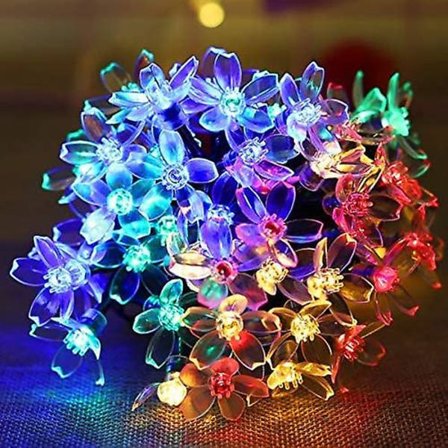 Solcelledrevne lyslenker, 23 fot 8 moduser 50 LED solcelledrevne eventyrlys Vanntett utendørs