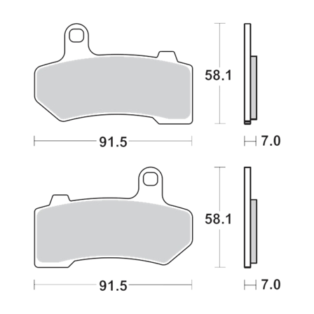 Bremsbeläge Vorne Moto-Master RoadPro Sinter - Harley Davidson FLHX 1690 Street Glide ABS 2012-2013