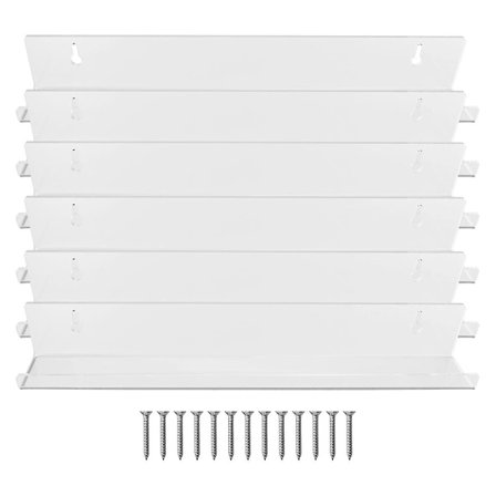 Pladesamler Vægmontering, 6 Pak Vinyl Plade Hylde Opbevaring Akryl Album Stativ Vis Din Daglige