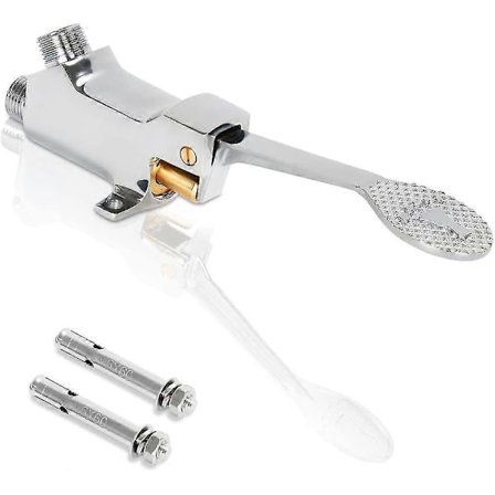 Pedalventil til gulvmontering i poleret krom