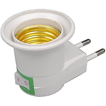 Lampeholder Sokkel Til E27 Pære Sokkel Base Adapter Holder Med På-av-bryter