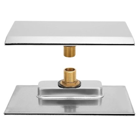 Fossbadekartutløp G1/2 Ekstern Gjenge Spa Baderom Basseng Svømmebasseng Sølv Veggmontert Foss Utløpsdyse