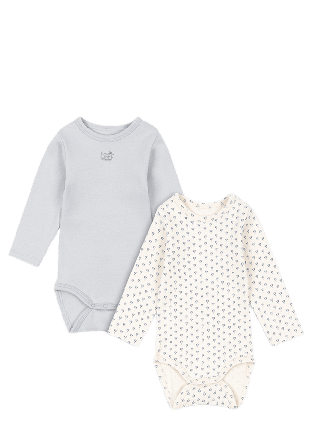 Fanga Fontana Bello 2 Pack Ls Body Ocs Bodies & set Herr Blå 0-1M