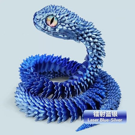 30/60 cm 3D-printet lysende slange bevægelig samling simulering slange actionfigurer hjemmekontor skrivebord ornament fødselsdagsgaver