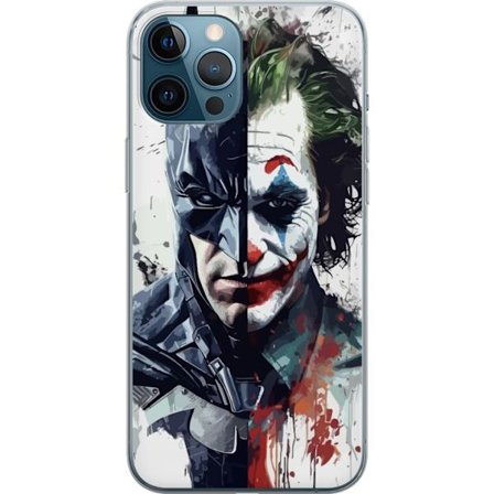 Yhteensopiva Puhelinkuori Apple Apple iPhone 12 Pro Max Jakettu muotokuva Batmanista ja Jokerista dramaattisessa kuvituksessa, kuvankaunis supersankar