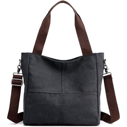 Dam Liten Canvas Tote Axelremsväska Arbetsväska Resväska