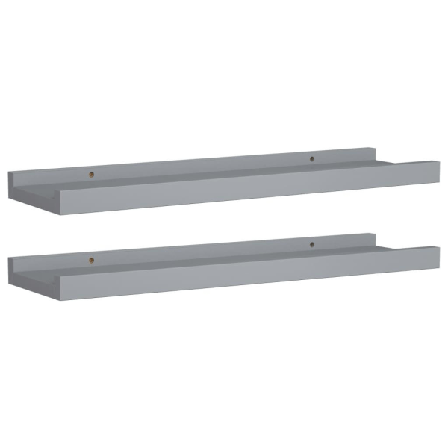 Vidaxl Tavellister 2 St Grå 40x9x3 Cm Mdf Grå