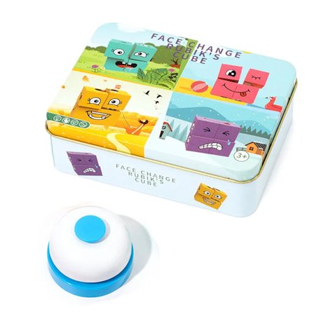 Kube ansikt endre byggeblokker brett spill tre puslespill montessori uttrykk tre blokker
