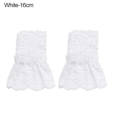 1 par lösa ärmar Avtagbara ärmar VIT 16CM vit 16cm