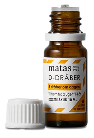 Matas Striber D-dråber konc. 10 ml, Helse & Madvarer, Børnevitaminer, D-vitamin Til Børn