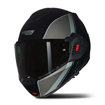 Modulaire Helm Nolan N120-1 Zwart/Grijs/Zilver M