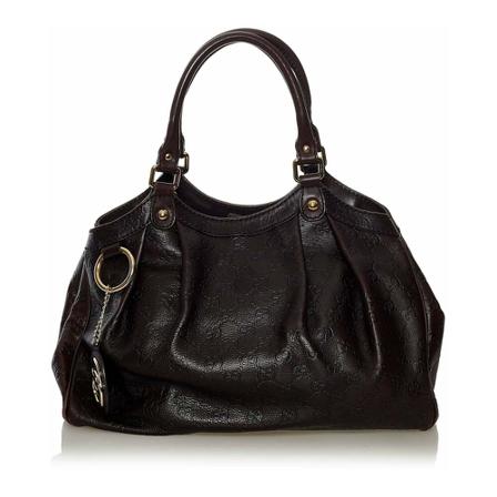 Gucci Vintage Tote Bags Brun, Dame Vintage Tasker, Størrelse: ONE Size