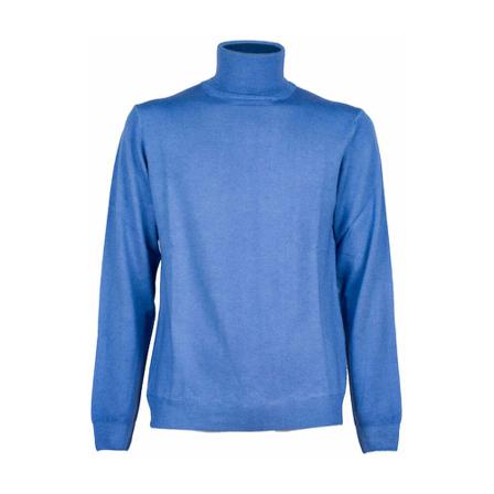 40Weft Turtlenecks blå, Herr Stickade tröjor, Herr, Storlek: M
