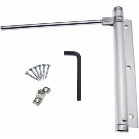 Fjærdørlukker i aluminiumlegering, justerbar overflate montert automatisk lukkeanordning 45 kg (1 stk)