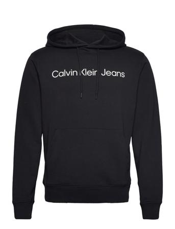 Core Institutional Logo Hoodie Hettegenser Genser Svart Calvin Klein Jeans
