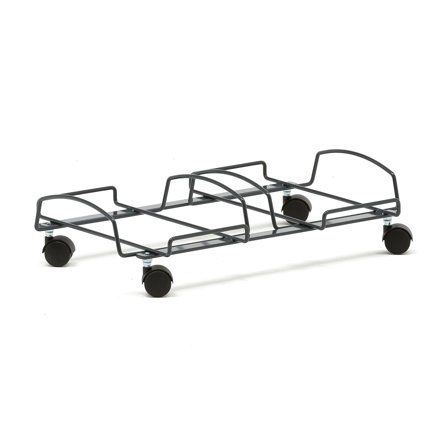 Wagen für zwei Abfallbehälter, 130 x 530 x 340 mm