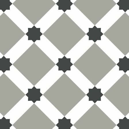 Klæbende Sticker - Draeger Paris - Stjernefliser - 6 stk - 15x15 cm - Vinyl