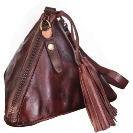 Læder Mini Vintage Pung Kaffe Farve Møntpung Kort Taske Nøgle Taske Læder Lynlås Pung Læder Personlighed Mønt