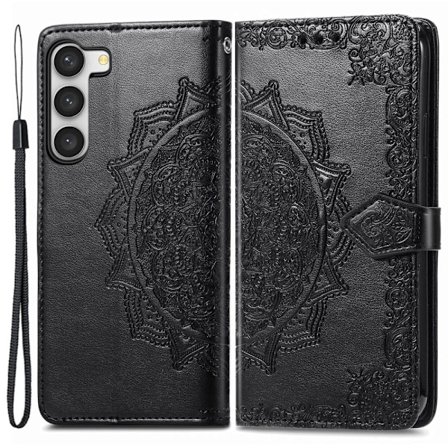 Mandala Samsung Galaxy S23 Plus Flip Fodral - Svart