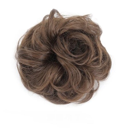 1 st Donut Peruk Shaggy Hår Extensions