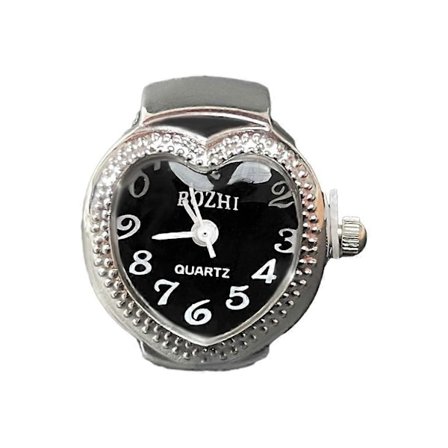 Hjerteformet Ringur til Kvinder Mænd Analog Quartz Ur Arabiske Tal Skive (FMY)