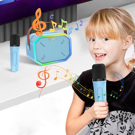 Bluetooth-kaiuttimet Langaton mikrofoni Kotiäänentoistoon Karaoke-kone, Bluetooth 5.3 Ladattava PA-järjestelmä Lavakaiutin, Kannettava mikrofoni 