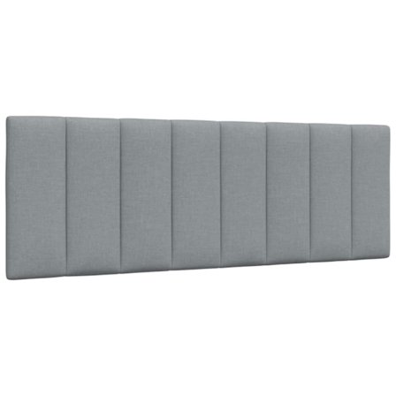 Headboard Cushion "Hanko" Light Grey 140 cm Fabric